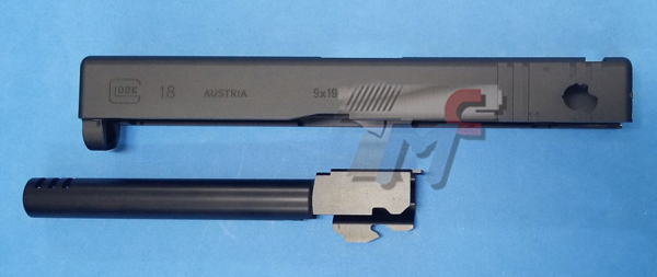 Detonator Aluminum Slide Set for Marui Glock 18C Gas Blow Back (Cobra) - Click Image to Close